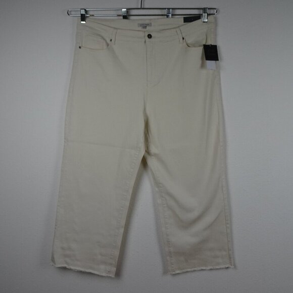 John Mark Denim - John Mark Ankle Jeans Women's Plus Size 22W Ivory Denim Stretch